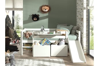 Halfhoogslaper Pino Wit 90x200