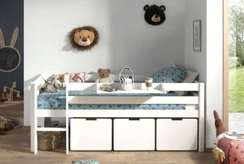 Halfhoogslaper Pino Wit 90x200