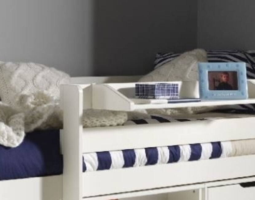 Halfhoogslaper Charlotte - Wit - 90x200 - zonder glijbaan