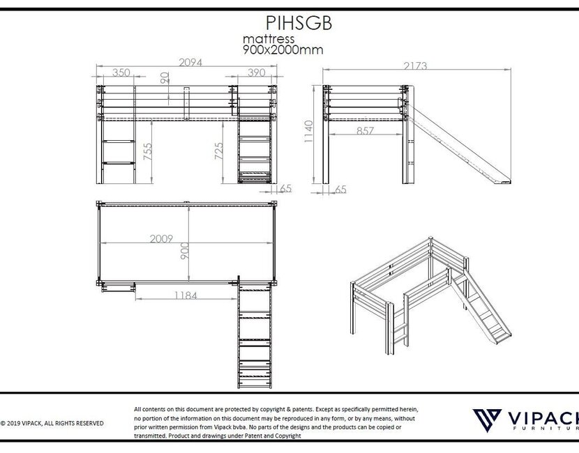 Halfhoogslaper Charlotte - Wit