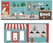 Halfhoogslaper Charlotte met Pet shop speeltent