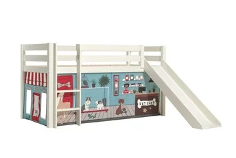 Halfhoogslaper Charlotte met Pet shop speeltent