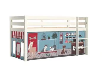 Halfhoogslaper Charlotte met Pet shop speeltent
