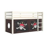 Halfhoogslaper Charlotte met Pirates speeltent  - wit - 90x200 zonder glijbaan