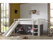 Halfhoogslaper Charlotte met Pirates speeltent  - wit - 90x200 zonder glijbaan