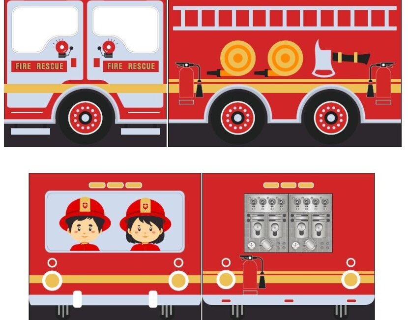 Halfhoogslaper Charlotte met Fire truck speeltent