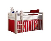 Halfhoogslaper Charlotte met Circus speeltent  - wit - 90x200 zonder glijbaan