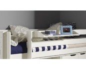 Halfhoogslaper Charlotte met Birdy speeltent  - wit - 90x200 met glijbaan