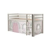 Halfhoogslaper Charlotte met Birdy speeltent  - wit - 90x200 zonder glijbaan