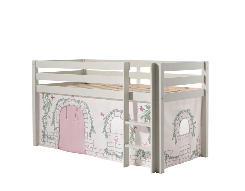 Halfhoogslaper Charlotte met Birdy speeltent  - wit - 90x200 zonder glijbaan