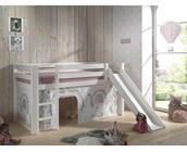 Halfhoogslaper Charlotte met Birdy speeltent  - wit - 90x200 zonder glijbaan