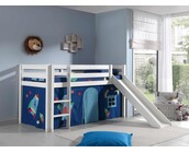 Halfhoogslaper Charlotte met Astro speeltent - Wit - 90x200 zonder glijbaan