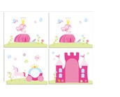 Halfhoogslaper Charlotte met Princess speeltent  - wit - 90x200 met glijbaan