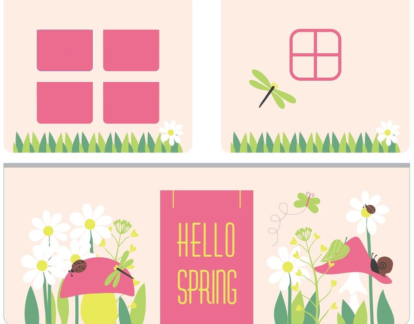 Halfhoogslaper Charlotte met Glijbaan - Spring speeltent - 90x200