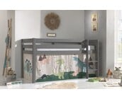 Halfhoogslaper Charlotte met Dino speeltent - Grijs