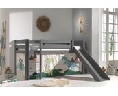 Halfhoogslaper Charlotte met Dino speeltent - Grijs