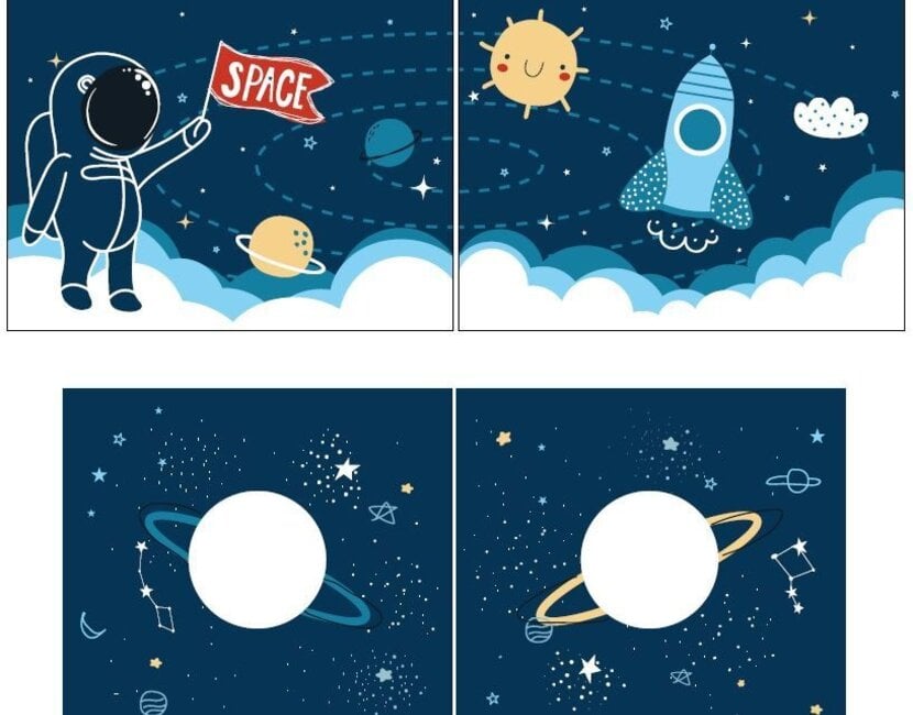 Halfhoogslaper Charlotte met Space shuttle speeltent - Grijs