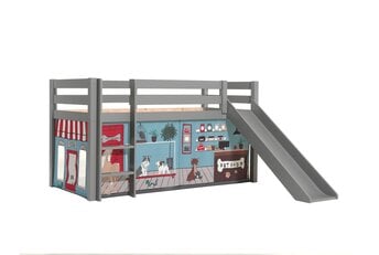 Halfhoogslaper Charlotte met Pet shop speeltent - Grijs