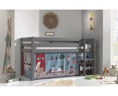 Halfhoogslaper Charlotte met Pet shop speeltent - Grijs