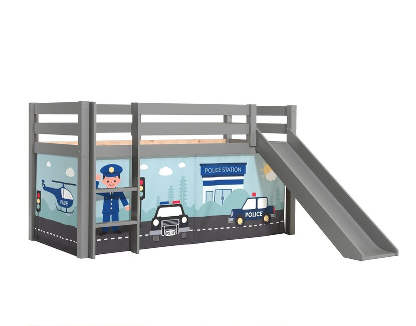 Halfhoogslaper Charlotte met Police speeltent - Grijs