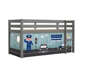 Halfhoogslaper Charlotte met Police speeltent - Grijs