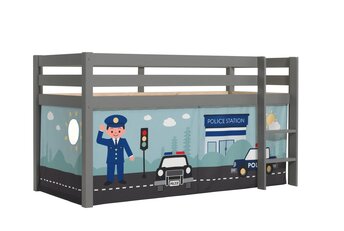 Halfhoogslaper Charlotte met Police speeltent - Grijs