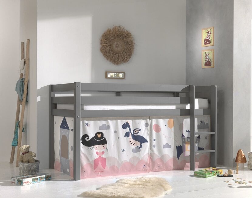 Halfhoogslaper Charlotte met Princess Sophie speeltent - Grijs