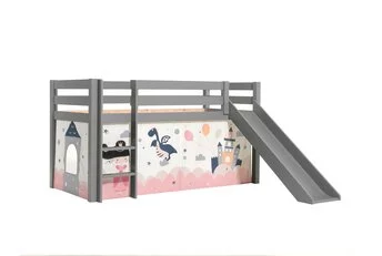 Halfhoogslaper Charlotte met Princess Sophie speeltent - Grijs