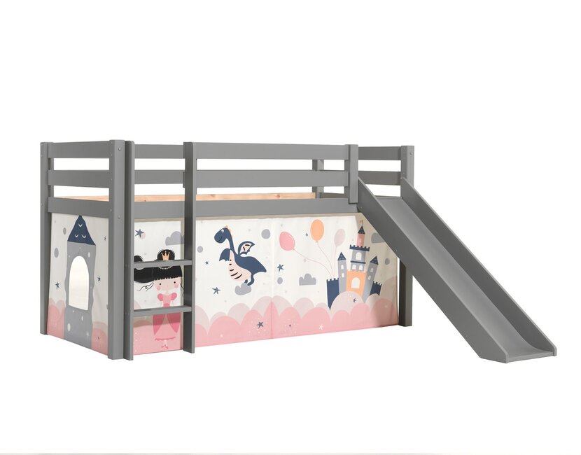 Halfhoogslaper Charlotte met Princess Sophie speeltent - Grijs