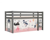 Halfhoogslaper Charlotte met Princess Sophie speeltent - Grijs