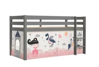 Halfhoogslaper Charlotte met Princess Sophie speeltent - Grijs