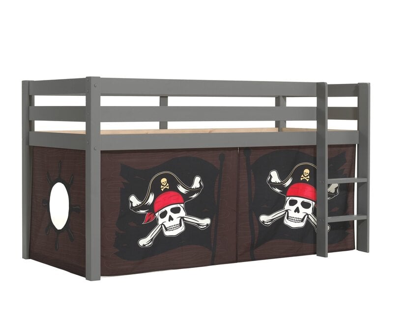 Halfhoogslaper Charlotte met Pirates speeltent - Grijs