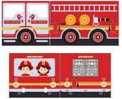 Halfhoogslaper Charlotte met Fire truck speeltent - Grijs