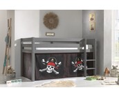 Halfhoogslaper Charlotte met Pirates speeltent - Grijs