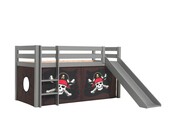 Halfhoogslaper Charlotte met Pirates speeltent - Grijs