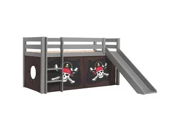 Halfhoogslaper Charlotte met Pirates speeltent - Grijs