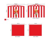 Halfhoogslaper Charlotte met Circus speeltent - Grijs