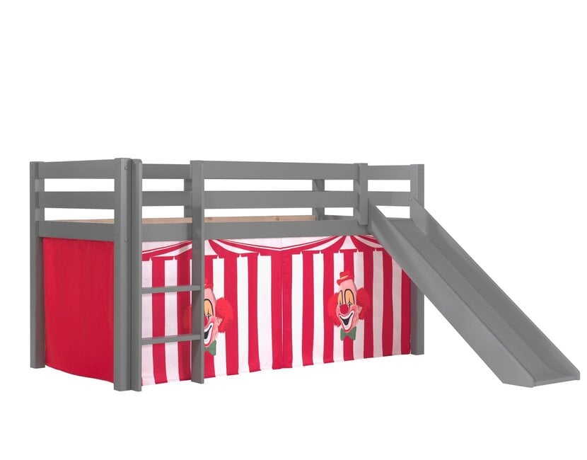 Halfhoogslaper Charlotte met Circus speeltent - Grijs