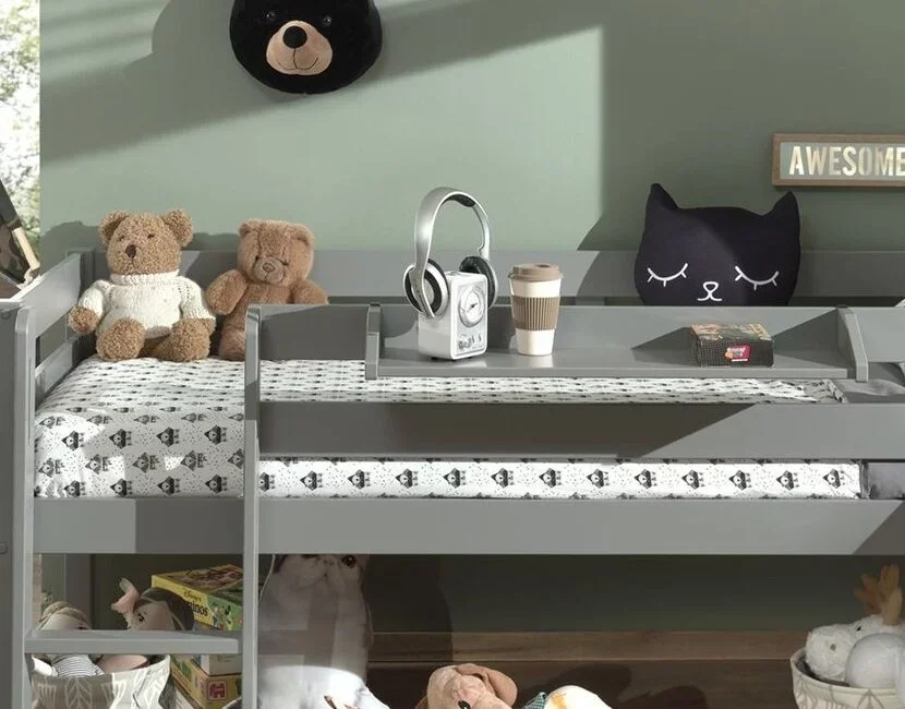 Halfhoogslaper Charlotte met Circus speeltent - Grijs