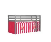 Halfhoogslaper Charlotte met Circus speeltent - Grijs