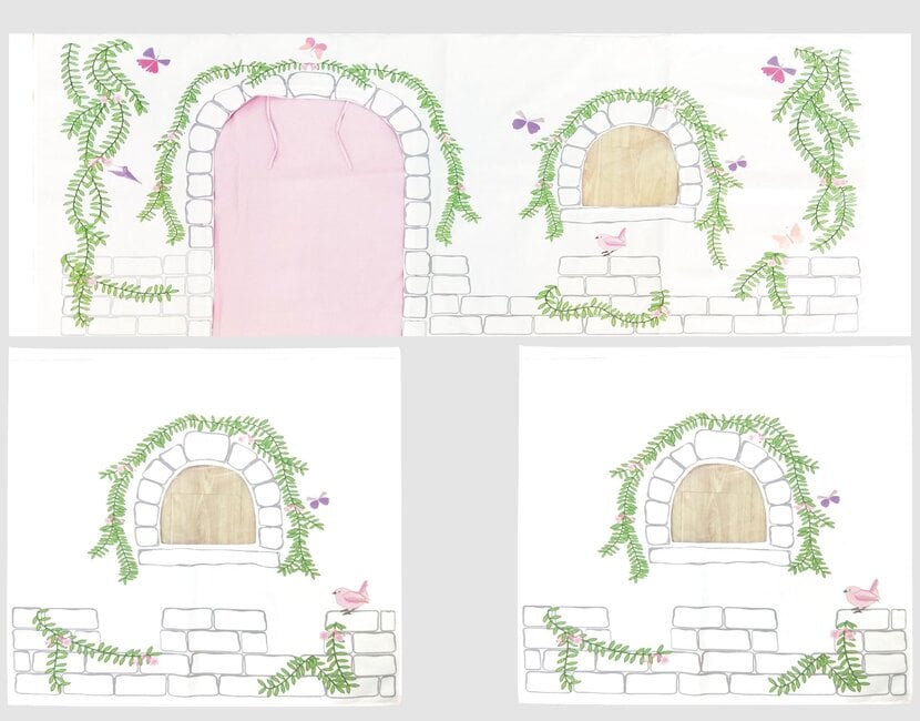 Halfhoogslaper Charlotte met Birdy speeltent - Grijs