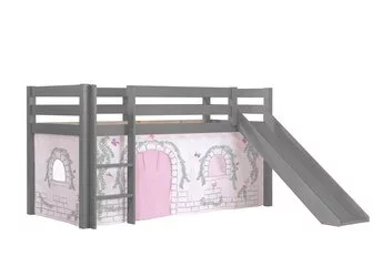 Halfhoogslaper Charlotte met Birdy speeltent - Grijs