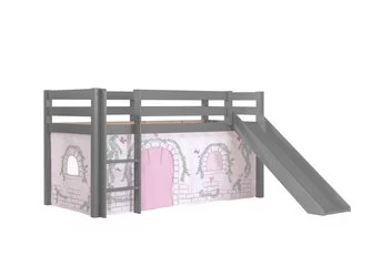 Halfhoogslaper Charlotte met Birdy speeltent - Grijs