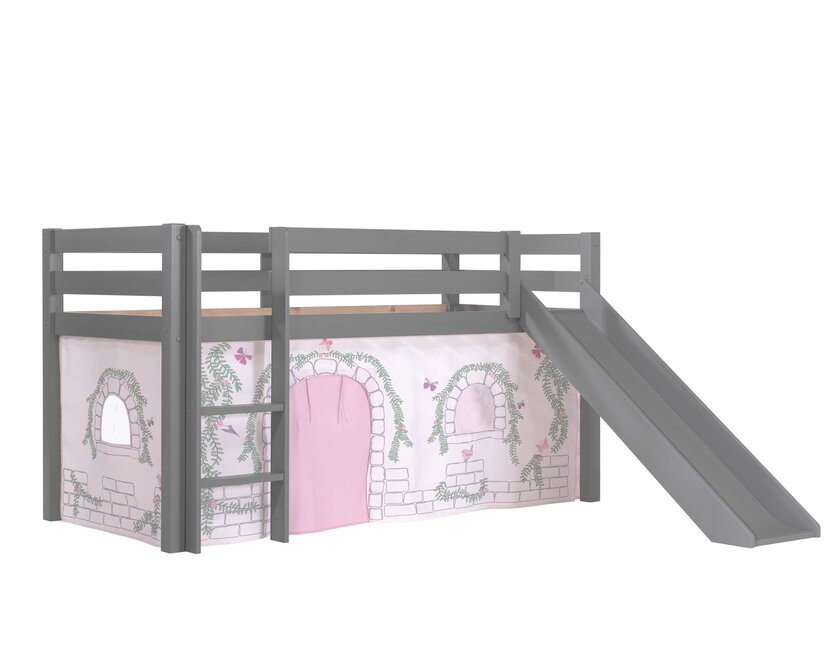 Halfhoogslaper Charlotte met Birdy speeltent - Grijs