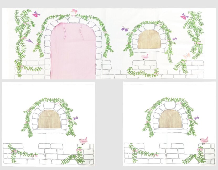 Halfhoogslaper Charlotte met Birdy speeltent - Grijs