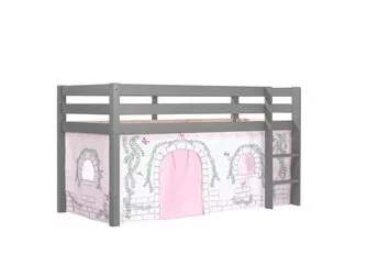 Halfhoogslaper Charlotte met Birdy speeltent - Grijs