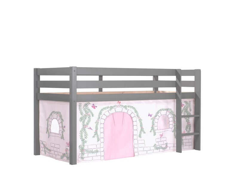 Halfhoogslaper Charlotte met Birdy speeltent - Grijs