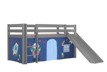 Halfhoogslaper Charlotte met Astro speeltent - Grijs