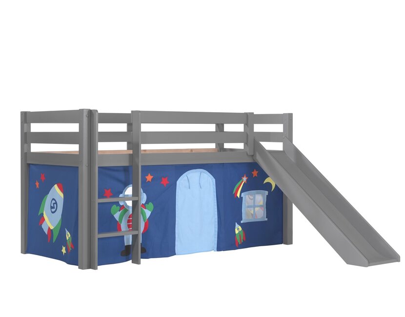 Halfhoogslaper Charlotte met Astro speeltent - Grijs