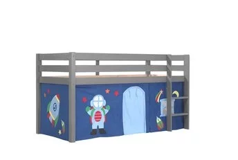 Halfhoogslaper Charlotte met Astro speeltent - Grijs